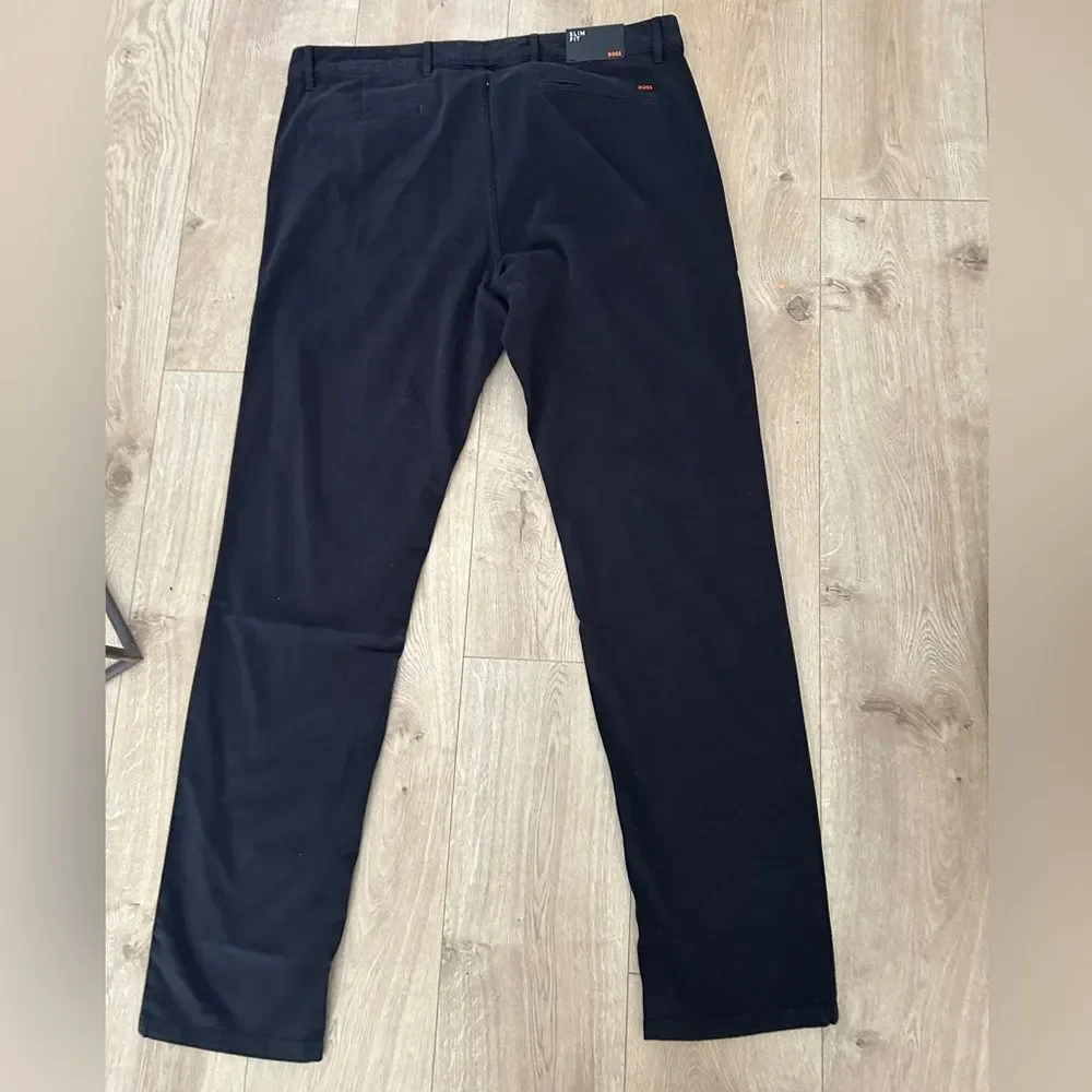 BOSS Slim-Fit Chinos Pants, Black, Size 38/34, NWT